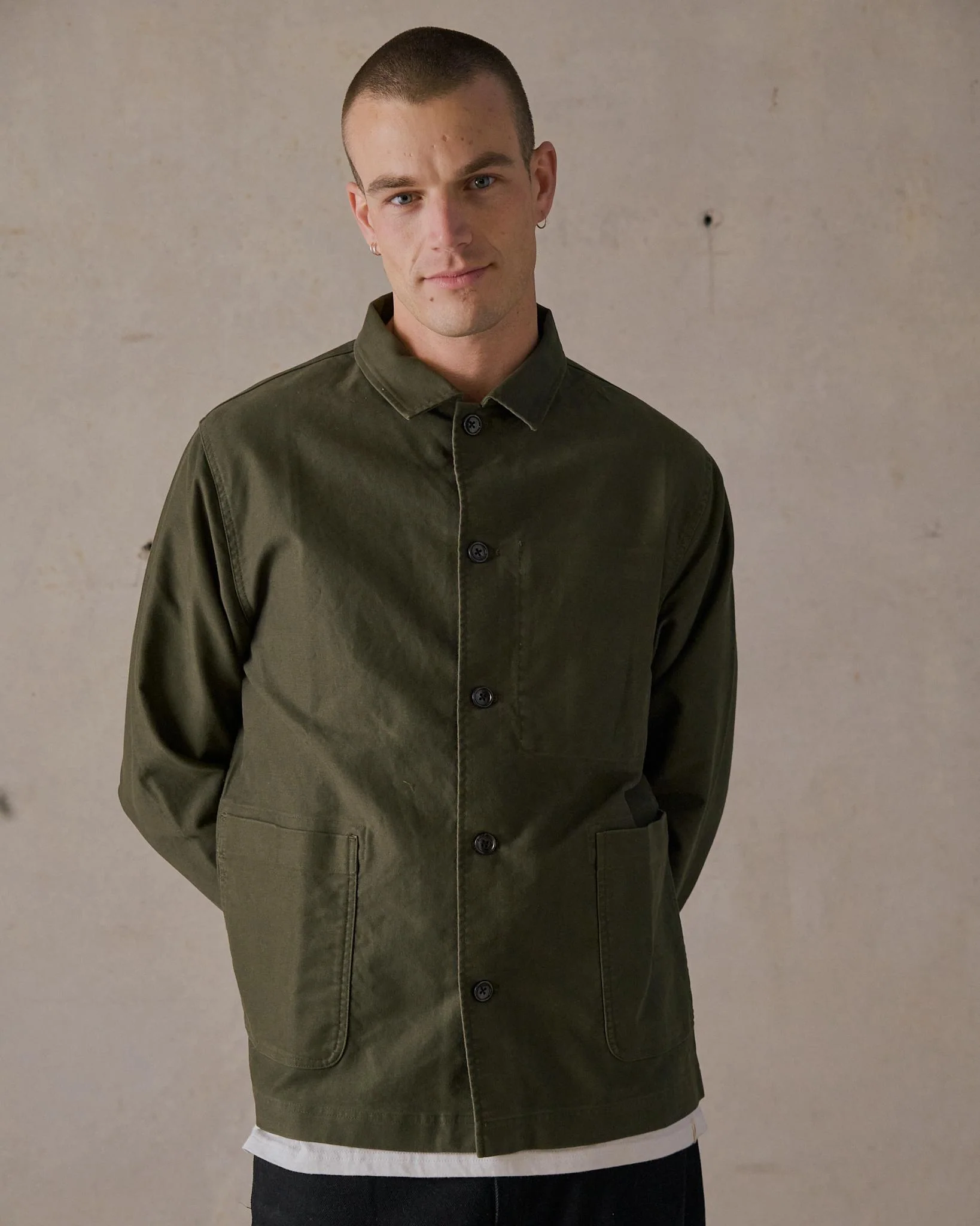 ジャケット・アウター PABLO VINCI Moleskin work jacket PABLO VINCI】茄子紺色のモールスキンのジャケットを作りました